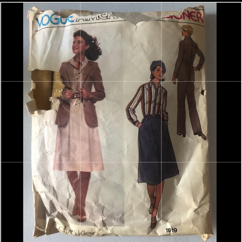 Vogue American Designer 1619 Calvin Klein Pattern Set